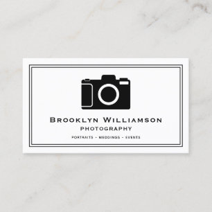 Stilvolle Fotografie-Kamera Freelance Visitenkarte