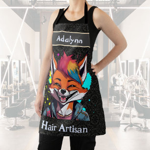 Stilvolle Fox-Geschenke für Friseursalon Stylists Schürze