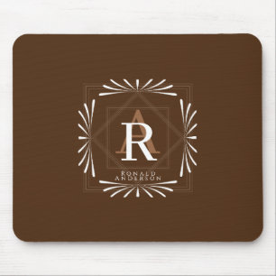 Stilvolle Frame Brown Monogram Mousepad