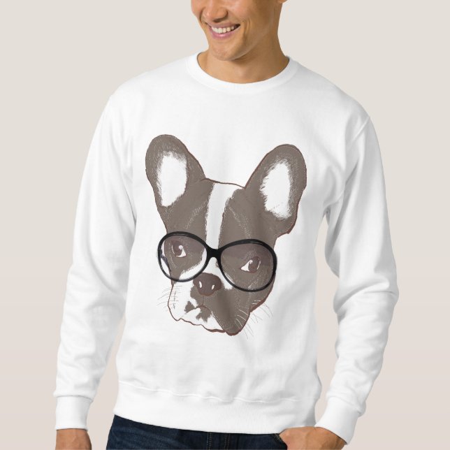 Stilvolle französische Bulldogge Sweatshirt (Vorderseite)