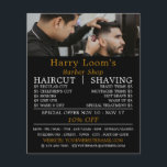 Stilvolle Frisur, Männerwerbung Flyer<br><div class="desc">Stilvolle Hair Cut,  Männerwerbewerber Flyer im Business Card Store.</div>