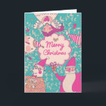 Stilvolle frohe Weihnacht-Karte Feiertagskarte<br><div class="desc">Stilvolle Karte der frohen Weihnachten in den hellen Farben. Niedlicher Weihnachtsmann,  lustiger Bär in den Gläsern,  süßer Snowman,  reizender Engel und nette Eule im childish Feiertag des Cartoon kardieren © und ® Bigstock® - aller berichtigt reserviertes.</div>