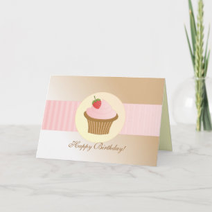 Stilvolle Geburtstagskupcake Karte
