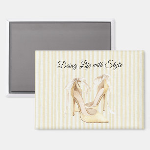 Stilvolle gelbe High Heels Magnet