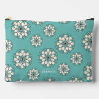 Stilvolle geometrische Aquamarine Floral Mandala P