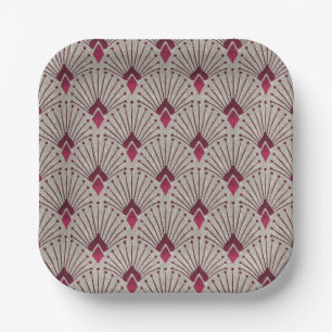 Stilvolle geometrische Muster, Art Deko. Pappteller