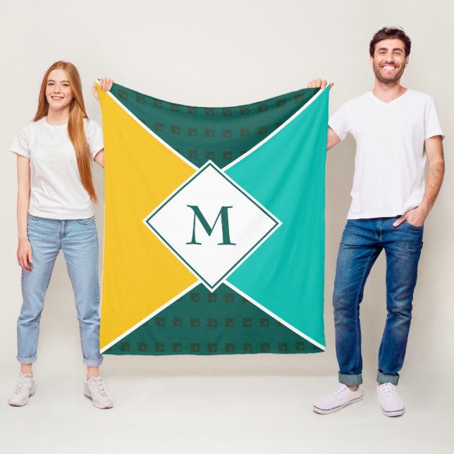 Stilvolle geometrische Sommerfarben des MONOGRAM Fleecedecke (Beispiel)