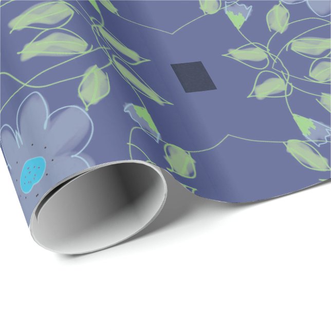 Stilvolle Geschenkwrap des Blumendesigners Geschenkpapier (Rolleneckpunkt)