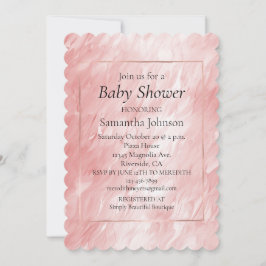 Stilvolle Girly Blush Pink Glam Einladung