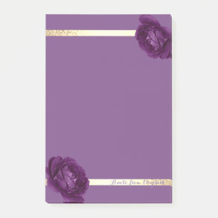 Stilvolle Girly Gold Streifen,Lila,Rose Post-it Klebezettel