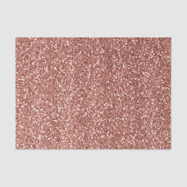 Stilvolle Girly Rose Gold Glitzer Glitzern Seidenpapier (Vorderseite)