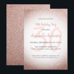 Stilvolle Glam Pink Rose Gold Sparkle 30. Geburtst Einladung<br><div class="desc">Feiern Sie Ihren Geburtstag mit dieser modernen Glam stilvollen rosa Rose Gold Glitzer Sparkle Geburtstagskarte Einladung.</div>