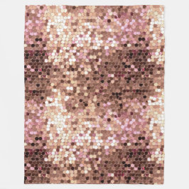 Stilvolle Glam Rose Gold Blush Pink Confetti Fleecedecke