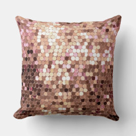 Stilvolle Glam Rose Gold Blush Pink Confetti Kissen