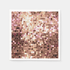 Stilvolle Glam Rose Gold Blush Pink Confetti Serviette