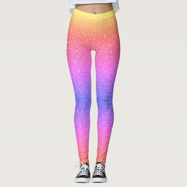 Stilvolle Glitzer Leggings (Vorderseite)