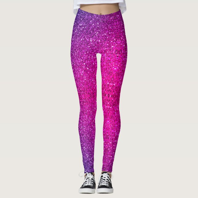 Stilvolle Glitzer Leggings (Vorderseite)
