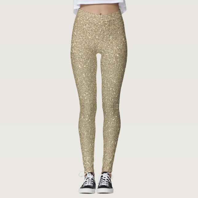 Stilvolle Glitzer Leggings (Vorderseite)