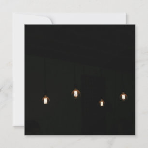 Stilvolle Glühbirnen Minimalismus Flachkarte