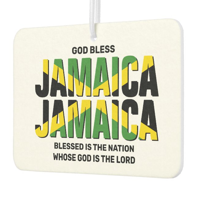Stilvolle GOD BLESS JAMAICA JAMAICA Flag Autolufterfrischer (Links)