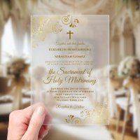 Stilvolle Gold Curls Moderne katholische Hochzeit