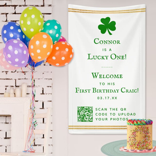 Stilvolle Gold Foil St. Patrick's Day 1. Geburtsta Banner (Von Creator hochgeladen)