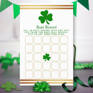 Stilvolle Gold Foil St. Patrick's Day Baby Shower