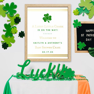 Stilvolle Gold Foil St. Patrick's Day Baby Shower Foliendrucke