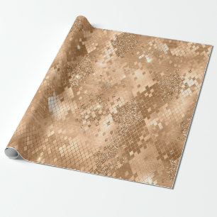 Stilvolle Gold Glitzer Jungle Snake Skin Pattern Geschenkpapier