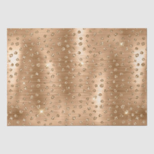 Stilvolle Gold Glitzer Wild Cheetah Spots Muster Seidenpapier
