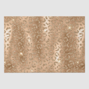 Stilvolle Gold Glitzer Wild Leopard Spots Muster Seidenpapier