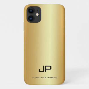 Stilvolle Gold Moderne Mit Monogramm Namensvorlage Case-Mate iPhone Hülle