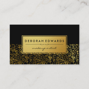 Stilvolle Gold Speck Muster Metallic Gold Label Visitenkarte