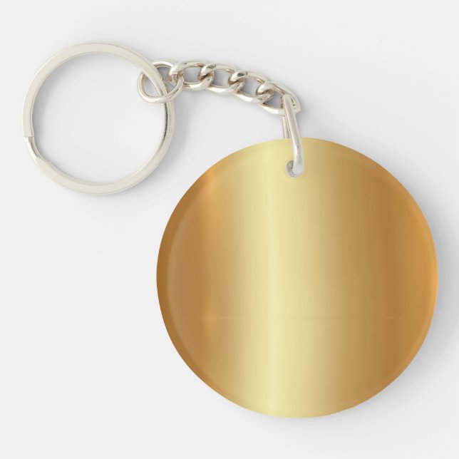 Stilvolle Gold Template Circle Doppelseitige Leere Schlüsselanhänger (Vorderseite)