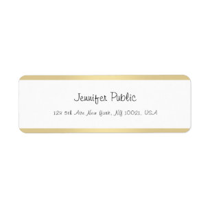 Stilvolle Gold White Handwriting Moderne Minimalis