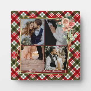 Stilvolle Golden Floral Frame elegant, modern 4 Fo Fotoplatte