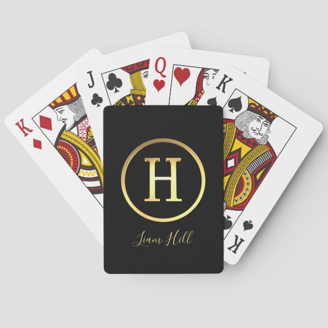 Stilvolle Golden Playing Cards Spielkarten (Rückseite)