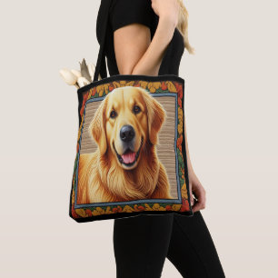 Stilvolle Golden Retriever Hund farbenfrohe Rahmen