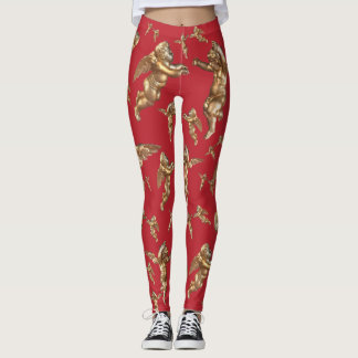Stilvolle Goldene Engel Leggings