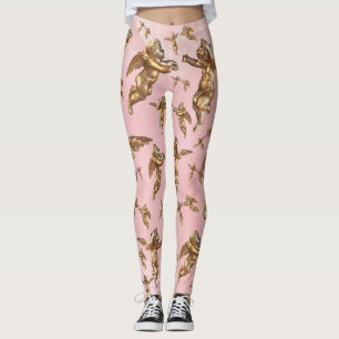 Stilvolle Goldene Engel Rose Quartz Leggings
