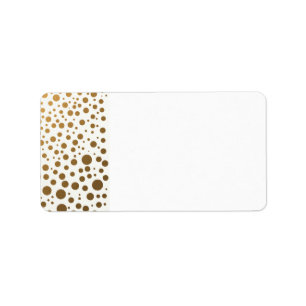 Stilvolle Goldfolieconfetti-Punkte Adressaufkleber