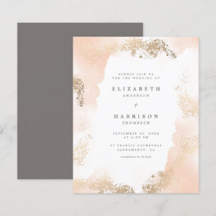 Stilvolle Goldstaub-Hochzeit mit Wasserfarben