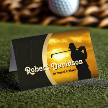 Stilvolle Golf Coach Business Card