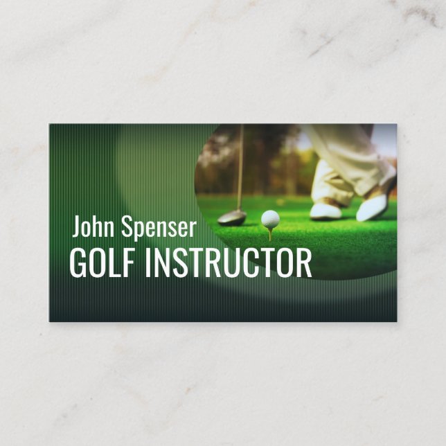 Stilvolle Golf Coach Putter Business Card Visitenkarte (Vorderseite)