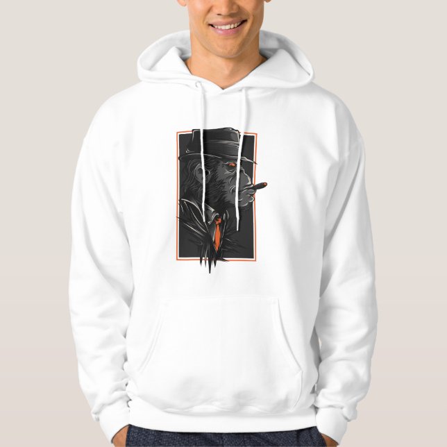 Stilvolle Gorilla Mafia | ZigarrenrauchGorilla Hoodie (Vorderseite)