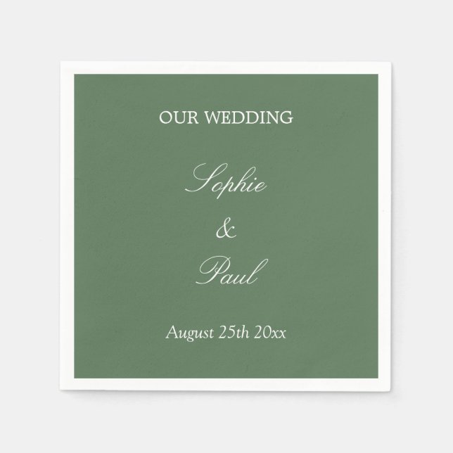 Stilvolle, graue Hochzeit Napkins Serviette (Vorderseite)
