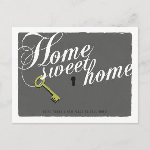 Stilvolle Graue neue Adresse Ankündigung Postkarte