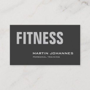 Stilvolle graue Visitenkarte für Personal Trainer