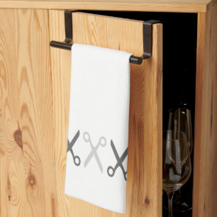 Stilvolle Grauschere Friseur Taylor Geschirrtuch