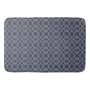 Stilvolle Gray Blue Gemustert Decorator Mat Badematte